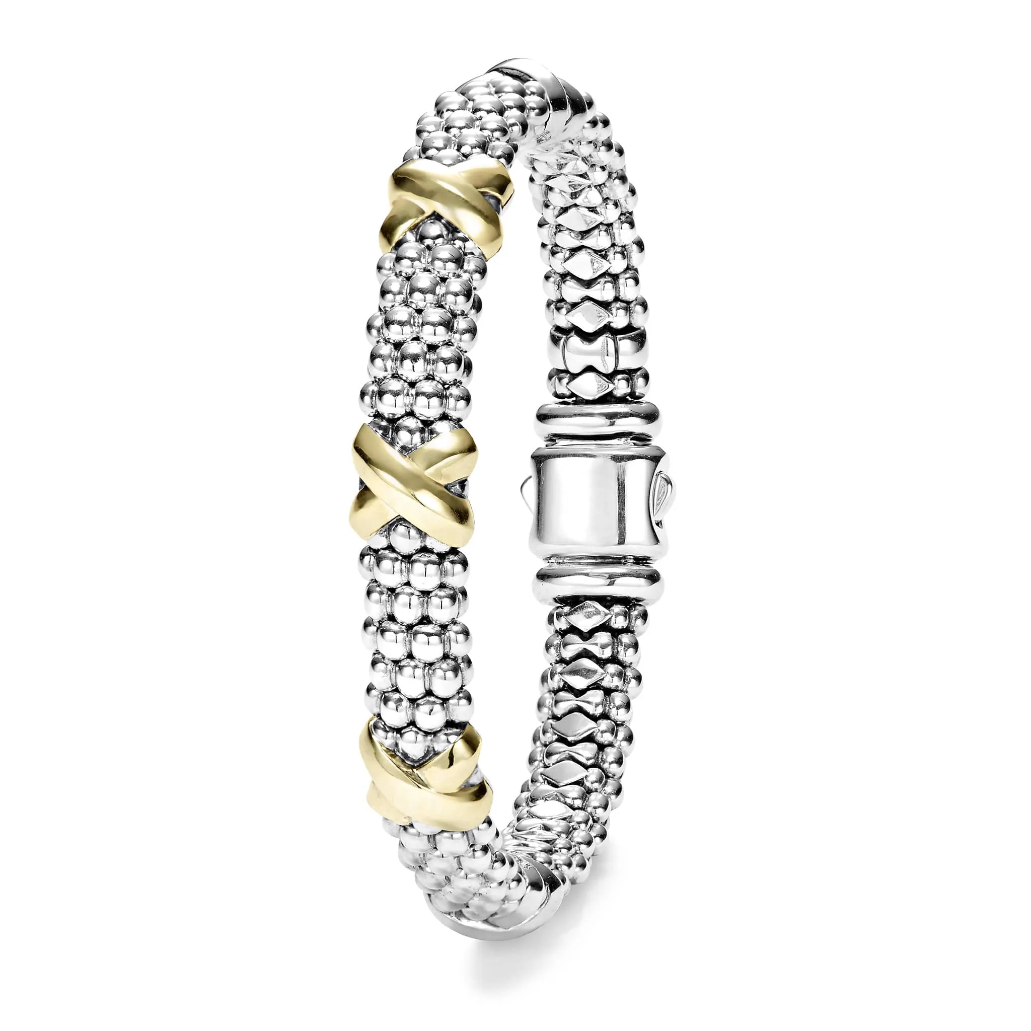 Three Station X Caviar Bracelet | 9mm (Size M)