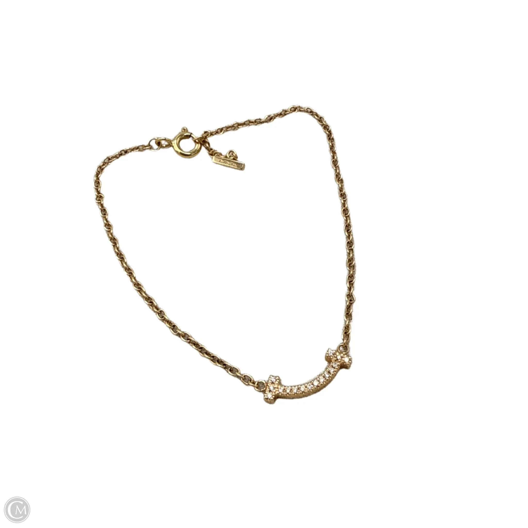 Tiffany & Company Luxury T Smile Diamond 18K Bracelet