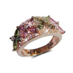 Tourmaline Fleur Ring