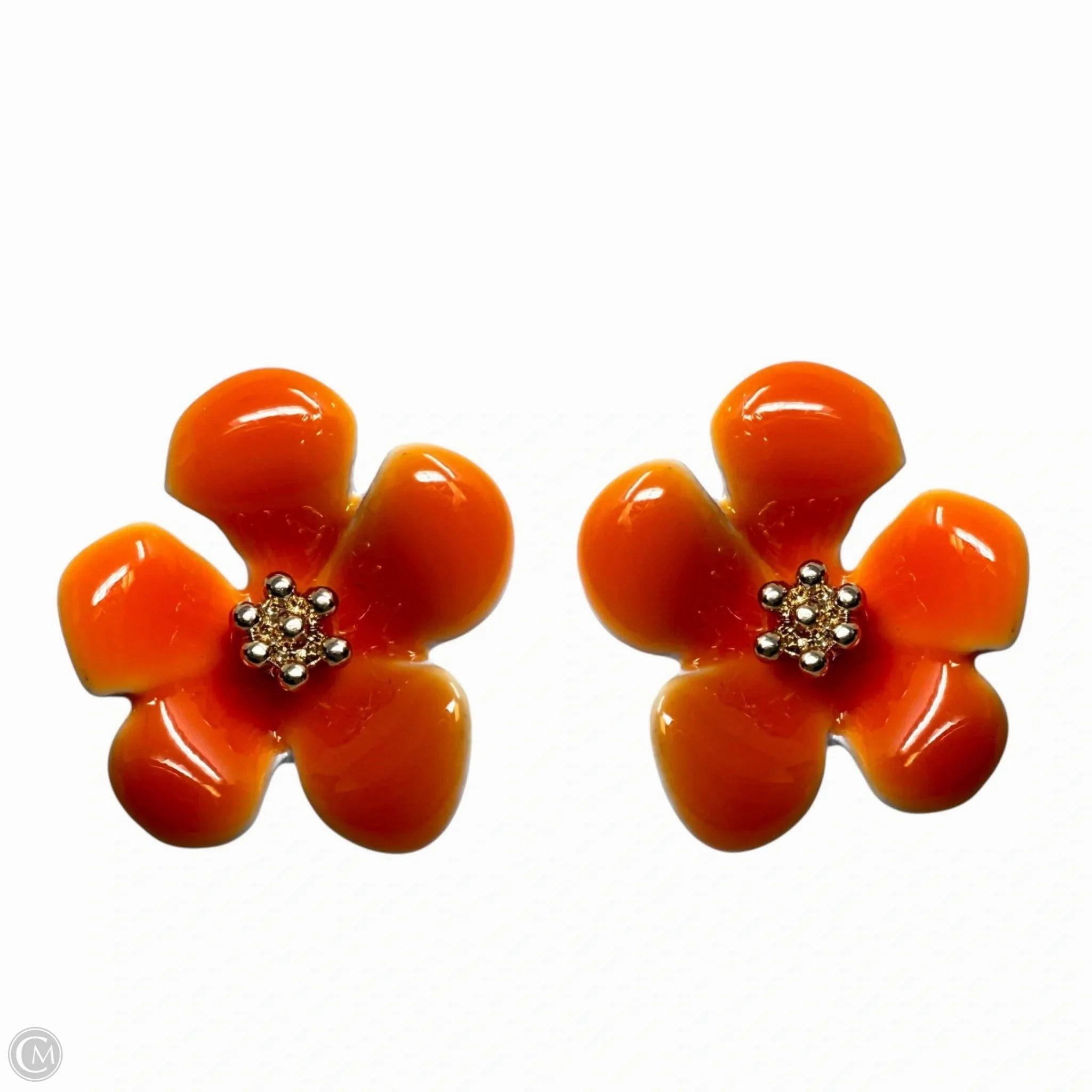 Tropical Flower Stud Earrings Designer By Betsey Johnson