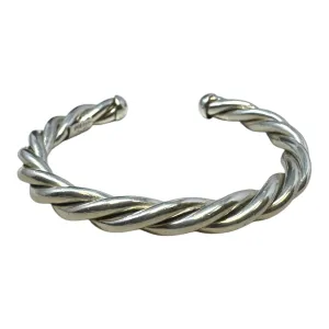 Twisted Rope Sterling Silver Cuff Bracelet