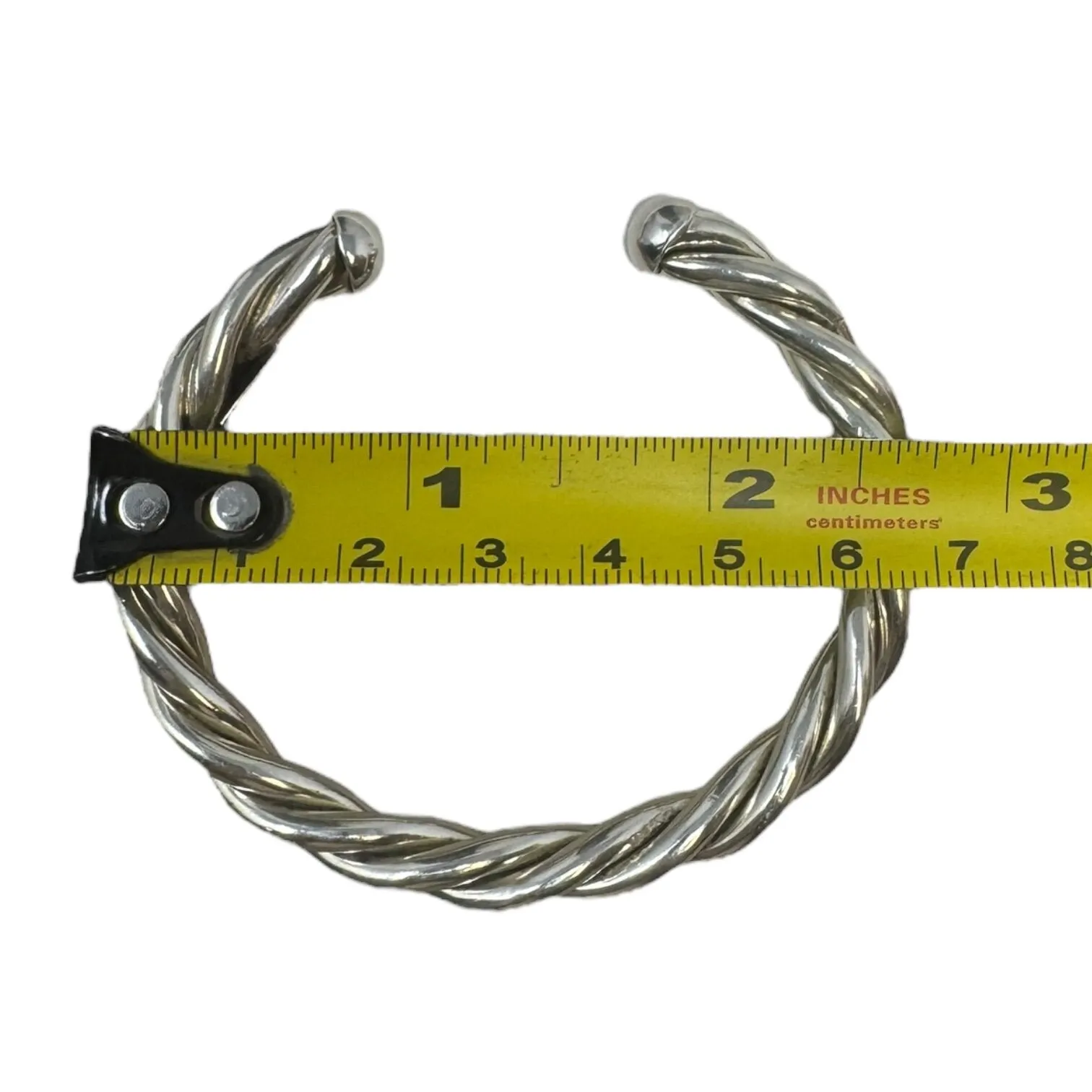 Twisted Rope Sterling Silver Cuff Bracelet