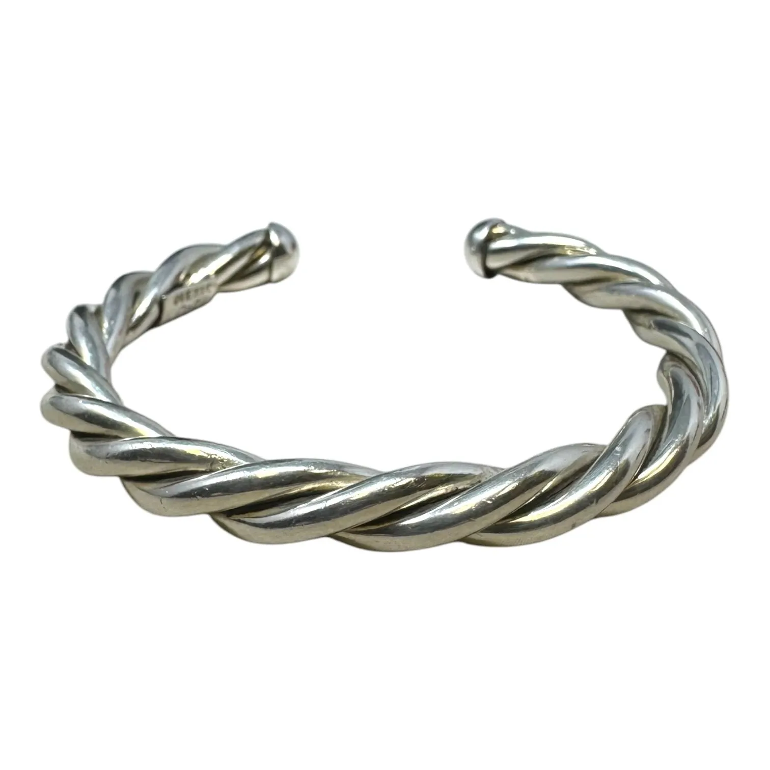 Twisted Rope Sterling Silver Cuff Bracelet