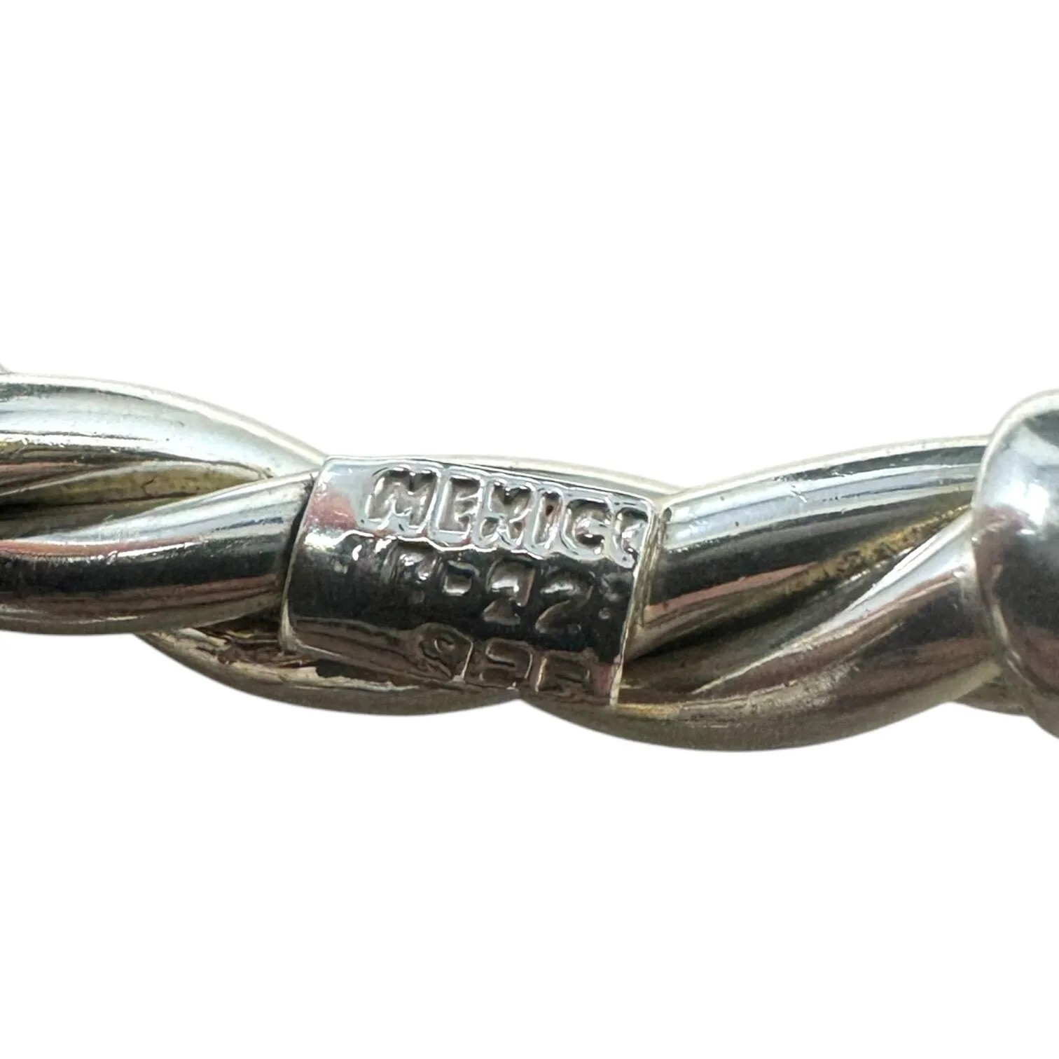 Twisted Rope Sterling Silver Cuff Bracelet