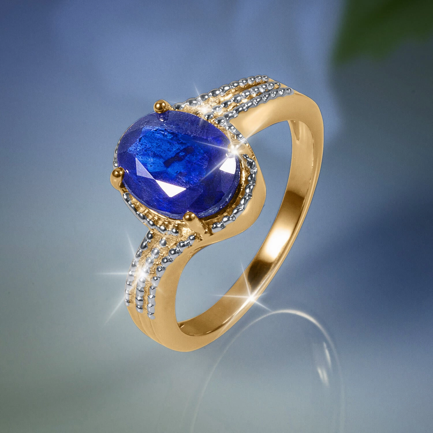 Twisted Embrace Sapphire Ring