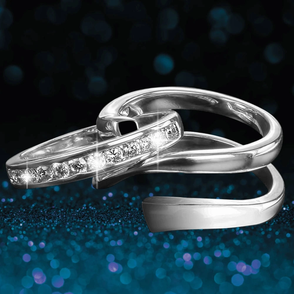 Twister Rhodium Ring