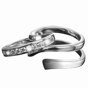 Twister Rhodium Ring