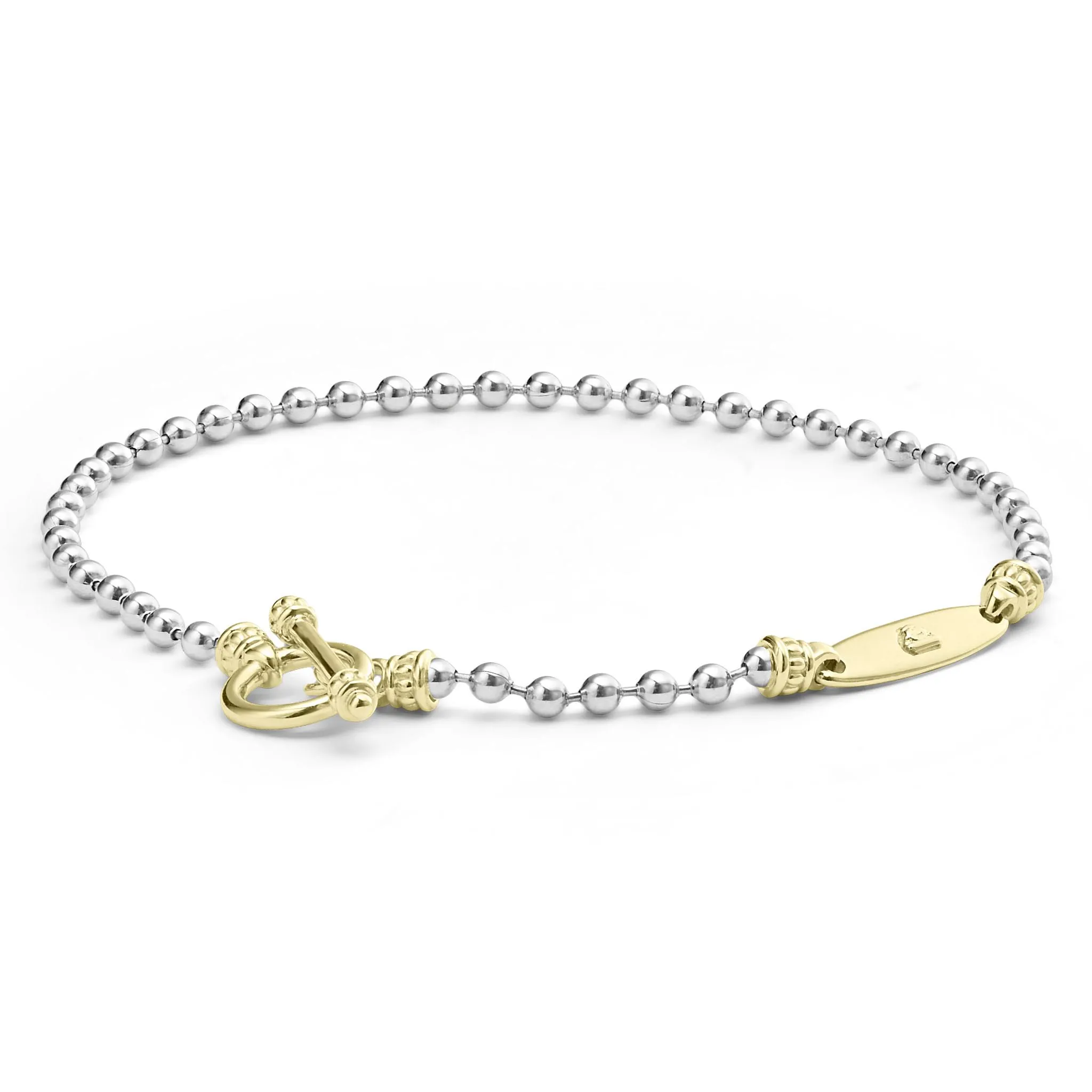 Two Tone Beaded Toggle Bracelet