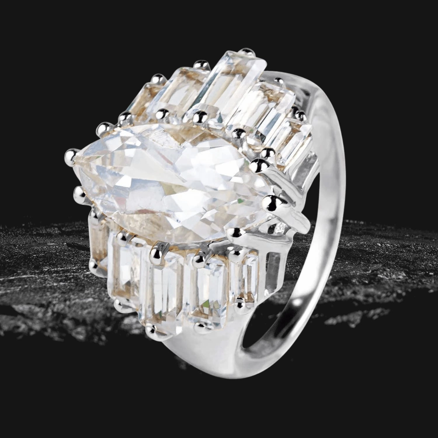 Venus Rhodium Ring