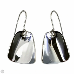 Wedge Silver Tone Drop Earrings By Robert Lee Morris