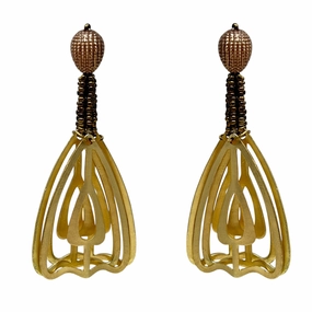 Wing Statement Earrings By Unbranded