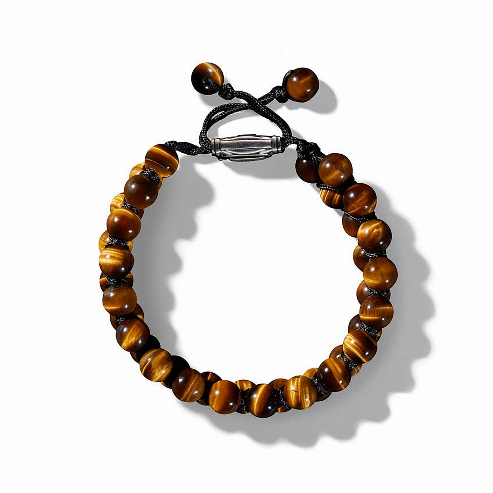 Woven Double Row Spiritual Bead Bracelet in Tiger's Eye